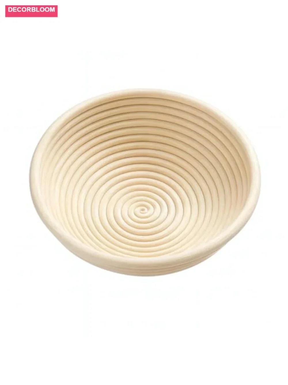 Handmade Rattan Bread Proofing Basket with Liner - 10 Inch Banneton for Baking